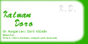 kalman doro business card